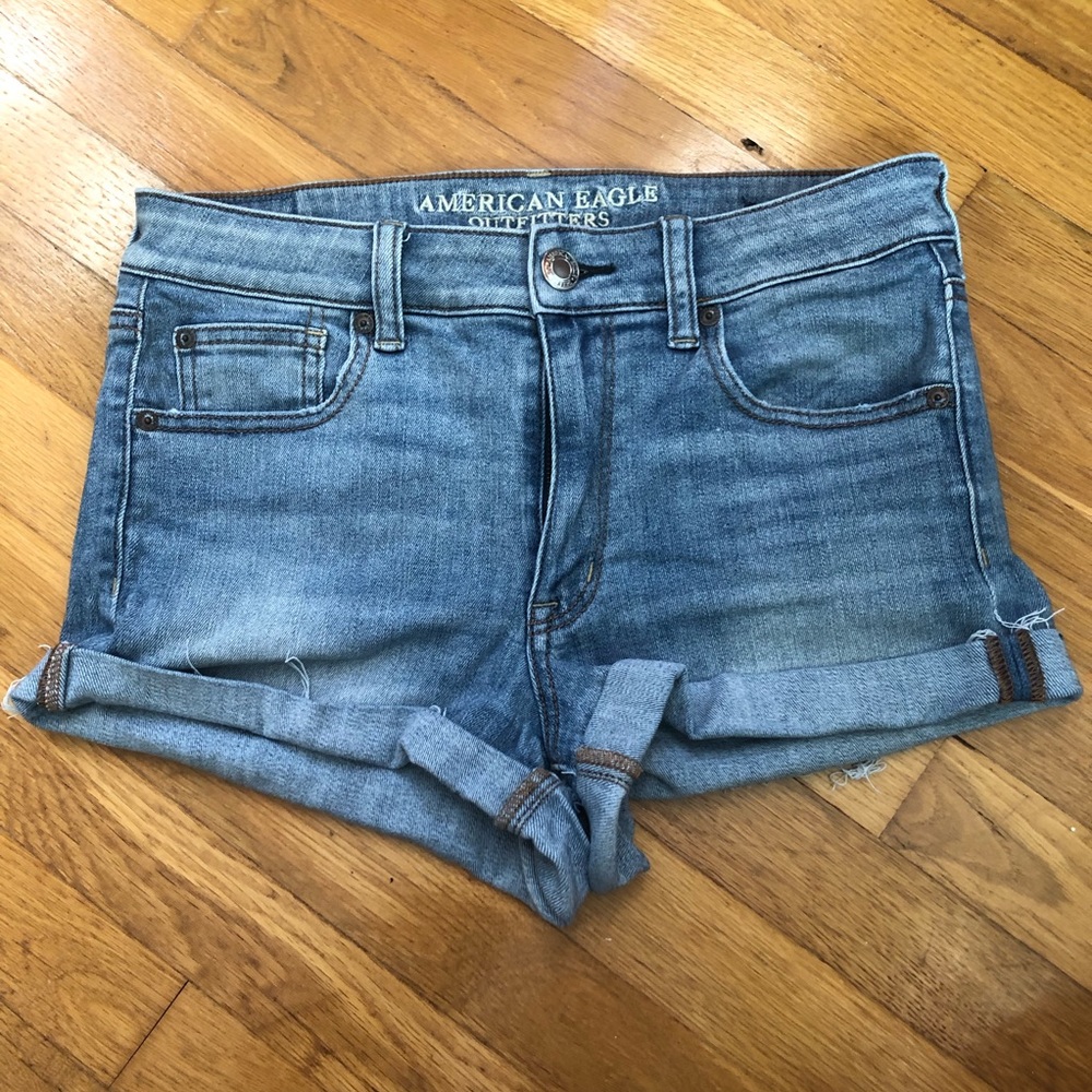 AE high waisted jean shorts